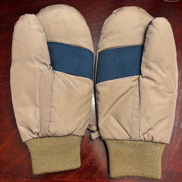 Vintage Eddie Bauer Goose Down Mittens Large Premium Quality Men's - Picture 1 of 4